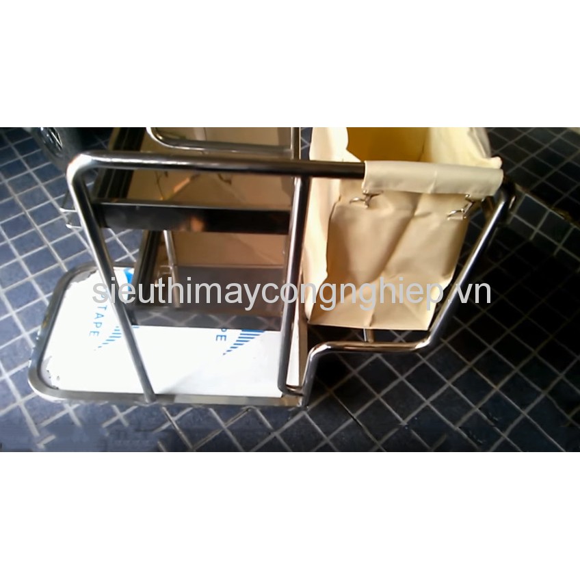 Xe làm vệ sinh phòng buồng inox 3 tầng F20