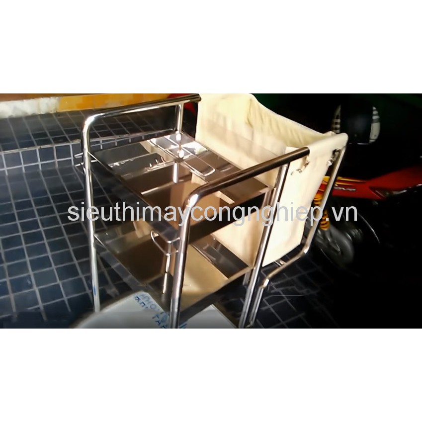 Xe làm vệ sinh phòng buồng inox 3 tầng F20