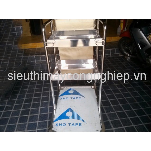 Xe làm vệ sinh phòng buồng inox 3 tầng F20