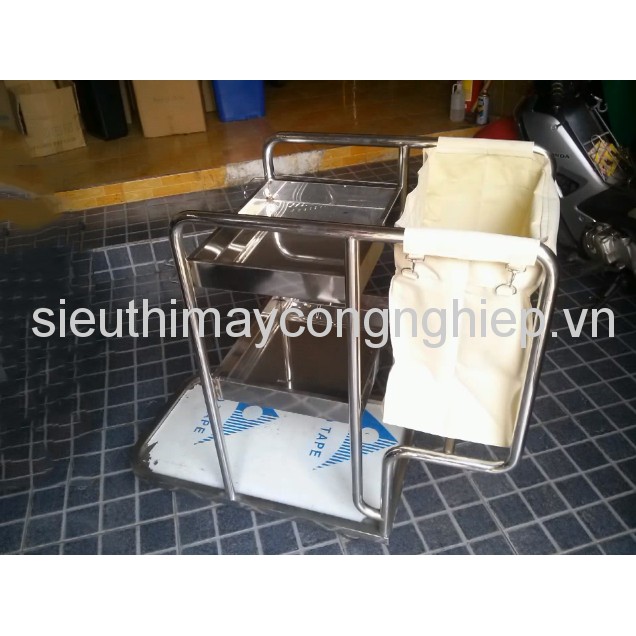 Xe làm vệ sinh phòng buồng inox 3 tầng F20
