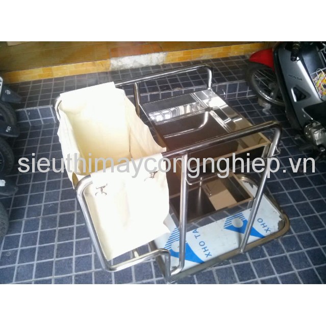 Xe làm vệ sinh phòng buồng inox 3 tầng F20