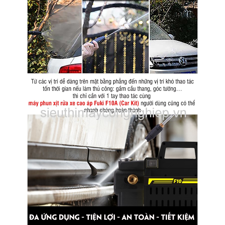 Máy xịt rửa xe cao áp Fuki F10A Car Kit 2100W