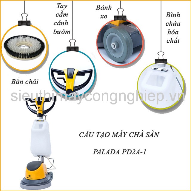 Máy chà sàn giặt thảm Palada PD2A-1