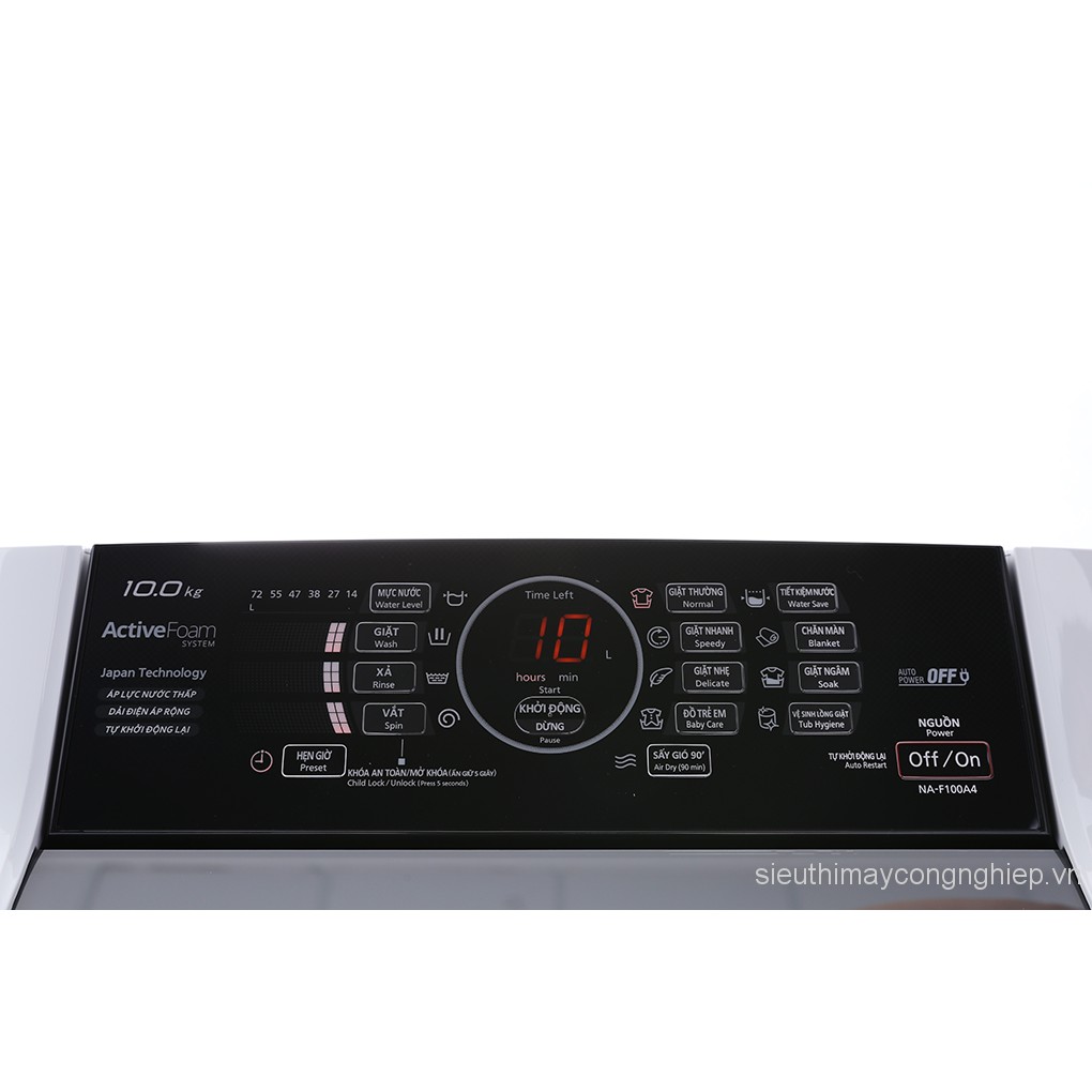 Máy giặt Panasonic 10 kg NA-F100A4HRV