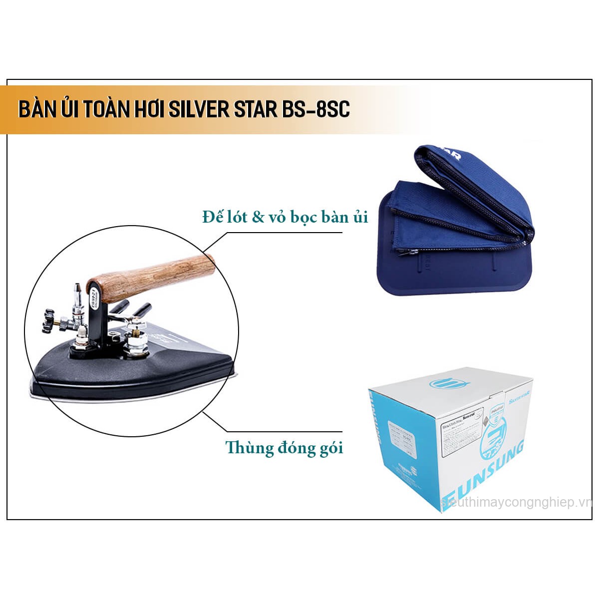 Bàn Ủi Toàn Hơi BS-8SC Silver Star  