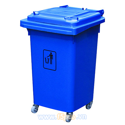 Thùng rác nhựa 60 lít màu xanh da trời HTXZ3B60