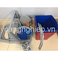 Xe đẩy vắt cây lau nhà 2 xô công nghiệp Fred 60L