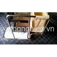 Xe làm vệ sinh phòng buồng inox 3 tầng F20