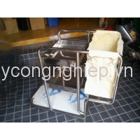 Xe làm vệ sinh phòng buồng inox 3 tầng F20