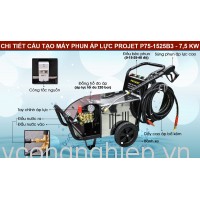 Máy phun xịt rửa xe áp lực cao Projet P75-1525B3 - 7.5kw