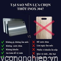 Thớt Inox 304 cao cấp loại nhỏ