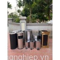 Thùng rác Inox đạp chân cao cấp Fred silver B-2