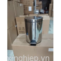 Thùng rác Inox đạp chân cao cấp Fred silver B-2