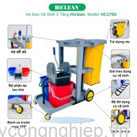 Xe Đẩy Dọn Phòng Hiclean HC170D 