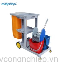Xe đẩy dọn phòng khách sạn CleproX (có xô vắt) CX-73W 