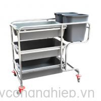 Xe đẩy phục vụ nhà hàng 3 tầng D-015 