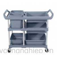 Xe đẩy phục vụ nhà hàng quán ăn 3 tầng Model: B-015N 