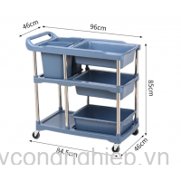 Xe đẩy vệ sinh 3 tầng Model: D-015N
