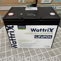 Pin (Ắc Quy) Lithium Wattrix 12V-100AH dùng cho máy chà sàn
