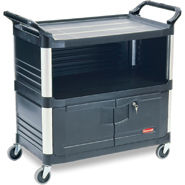 Xe dịch vụ bày, dọn đồ ăn Minibar Rubbermaid 4095