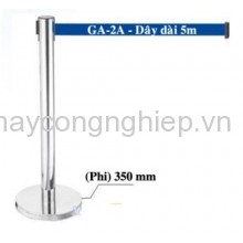 Cột chắn inox trắng 5m GA-2A dây xanh hoặc đỏ