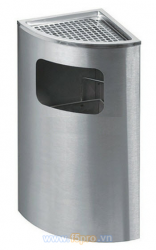 Thùng rác Inox góc có gạt tàn GPX (TNGPX7612) (đen)