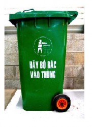 Thùng rác 2 bánh xe NK 120 (120 lit)