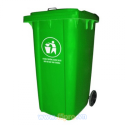 Thùng rác composite có bánh xe VNTD120L 120 lít