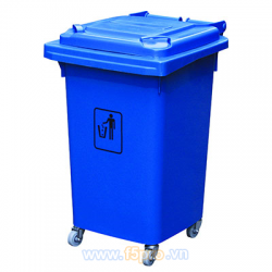 Thùng rác nhựa 60 lít màu xanh da trời HTXZ3B60
