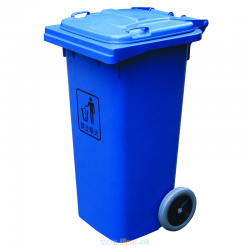 Thùng rác nhựa HDPE 80 lít màu xanh da trời  HTXZ3B80